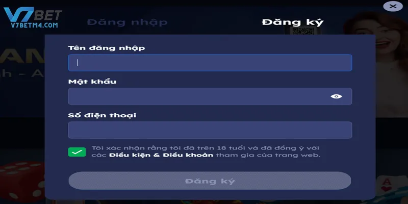 Quy Trình Đăng Ký Đăng Nhập V7bet Chi Tiết, Nhanh Chóng Trong 1 Nốt Nhạc Các bước đăng ký tài khoản V7bet thành công